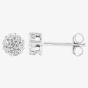 9ct White Gold 0.2ct Diamond Cluster Stud Earrings TH0123642