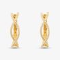 14ct Yellow Gold 0.34ct Brilliant Cut Diamond Crossover Hoop Earrings 737525 585/GG
