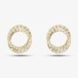 14ct Yellow Gold 0.40ct Brilliant Cut Diamond Crossover Circle Stud Earrings 737518 585/GG