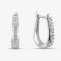 9ct White Gold 0.25ct Diamond Hinged Hoop Earrings TH0123744
