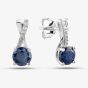 9ct White Gold Sapphire & Diamond Crossover Stud Earrings OJE1703-BS
