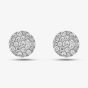 9ct White Gold 1.00ct Brilliant Cut Diamond Cluster Stud Earrings TH0123800
