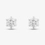 Platinum Certified 1.00ct Brilliant Cut Diamond Stud Earrings 6 CLAW PLAT EARRINGS MO 1.00CT