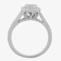 9ct White Gold 0.50ct Diamond Split Shouldered Square Cluster Ring TH012516R