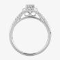 9ct White Gold 0.35ct Multi-Cut Diamond Square Cluster Ring TH012536R