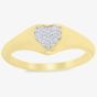 9ct Yellow Gold 0.04ct Diamond Heart Cluster Ring DR1651 