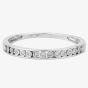 9ct White Gold 0.05ct Diamond Half Eternity Ring TH012525112163