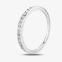 9ct White Gold 0.05ct Diamond Half Eternity Ring TH012525112163