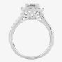 9ct White Gold 1.50ct Diamond Cluster 3 Shouldered 012555R