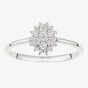 9ct White Gold 0.25ct Diamond Cluster Ring DR1673W