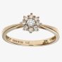 9ct Yellow Gold 0.25ct Diamond Flower Cluster Ring PR11539Y