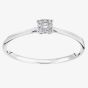 9ct White Gold 0.07ct Diamond Sqaure Cluster Ring PR20432W