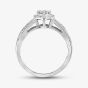9ct White Gold Diamond Pear Shape Cluster Shoulder Set Ring TH012525113977