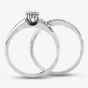 9ct White Gold 0.25ct Diamond Cluster Bridal Set TH012595R