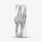 9ct White Gold 0.25ct Diamond Cluster Bridal Set TH012595R