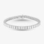 Platinum 12.22ct Emerald Cut Diamond Tennis Bracelet 17677