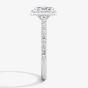 Platinum 0.48ct Princess Cut Diamond Shoulder Set Halo Ring ENG4036SMTPLAT
