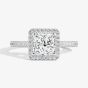 Platinum 0.48ct Princess Cut Diamond Shoulder Set Halo Ring ENG4036SMTPLAT