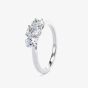 Platinum Oval Cut 1.00ct Diamond Trilogy Ring M3001-050-100-PT-G-SI1