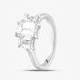 Platinum Certified 2.71ct Emerald Cut Diamond Three Stone Ring 22601