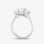 Platinum Certified 2.71ct Emerald Cut Diamond Three Stone Ring 22601