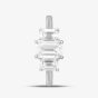Platinum Certified 2.71ct Emerald Cut Diamond Three Stone Ring 22601