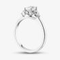 Platinum Certified 1.10ct Oval & Pear Cut Diamond Shoulder Set Solitaire Ring RN10794