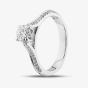 Platinum Certified 0.50ct Brilliant Cut Diamond Shoulder Set Solitaire Ring 10639/PL/M020 - 50PT