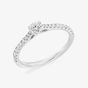 Platinum 0.23ct Brilliant Cut Diamond Shoulder Set Solitaire Ring ENG25307SMT