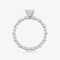Platinum Beaded Diamond Ring RI-1118(UNDER .25ct)-F/SI1/0.23ct