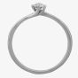 Platinum Four Claw Twist Solitaire Certificated 0.15ct Ring R378015 PLAT