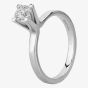 Platinum Tall Four Claw Diamond Solitaire Ring RI-1217(.50CT PLUS)