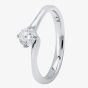 Platinum Four Claw Petite-Trellis Twist Diamond Solitaire Ring (min 0.33ct) CR11068/PT950.33CT L