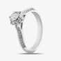  Platinum 0.90ct Brilliant Cut Diamond Shoulder Set Solitaire Ring BESPOKE2