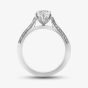  Platinum 0.90ct Brilliant Cut Diamond Shoulder Set Solitaire Ring BESPOKE2