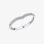 9ct White Gold Diamond Wishbone Ring GR630