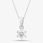 Platinum Certified 0.40ct Brilliant Cut Diamond Pendant Necklace 6 CLAW PLAT PDT MO - 40PT