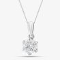Platinum Certified 0.70ct Brilliant Cut Diamond Pendant Necklace 6 CLAW PLAT PDT MO - 70PT