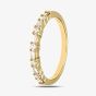 18ct Yellow Gold 0.45ct Baguette & Brilliant Cut Diamond Half Eternity Ring PR09207 18KY