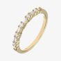 18ct Yellow Gold 0.45ct Baguette & Brilliant Cut Diamond Half Eternity Ring PR09207 18KY