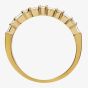 18ct Yellow Gold 0.45ct Baguette & Brilliant Cut Diamond Half Eternity Ring PR09207 18KY