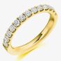 18ct Yellow Gold 0.75ct Round Brillliant Cut Diamond Half Eternity Ring HET2005YG