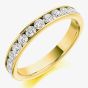 18ct Yellow Gold 0.75ct Round Brillliant Cut Diamond Half Eternity Ring HET2108YG