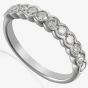 18ct White Gold Demi-Flush Diamond Half Eternity Ring E61099/55-18W