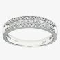 18ct White Gold 0.58ct Baguette & Brilliant Cut Diamond Half Eternity Ring PR09208 18KW