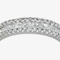 18ct White Gold 0.58ct Baguette & Brilliant Cut Diamond Half Eternity Ring PR09208 18KW