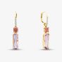 18ct Yellow Gold Multi Cut Amethyst & Topaz & 0.05ct Diamond Dropper Earrings LG320/EA-PR(PTO/AM)