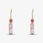 18ct Yellow Gold Multi Cut Amethyst & Topaz & 0.05ct Diamond Dropper Earrings LG320/EA-PR(PTO/AM)