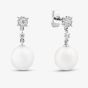 18ct White Gold Diamond & Freshwater Pearl Dropper Earrings EOX70115DD/WG