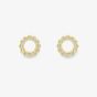 18ct Yellow Gold Diamond Circle Stud Earrings 13225147258